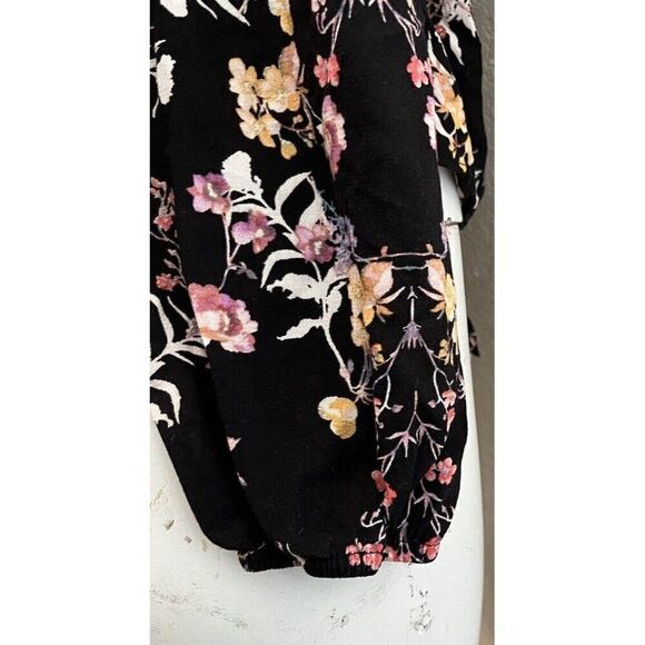 Womens Medium Multicolor Boho Floral Off the Shoulder Blouse Crop Top Jolt NWT - Picture 7 of 7